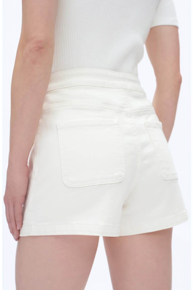 High Waist Culotte Denim Skort, Alternate, color, WHITE