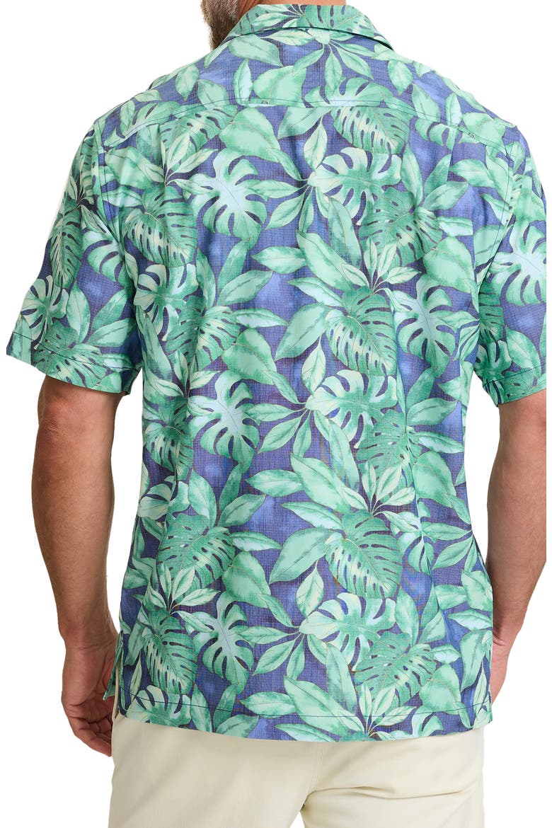Coastal Ease Tropic Fringe IslandZone® Camp Shirt, Alternate, color, COASTLINE