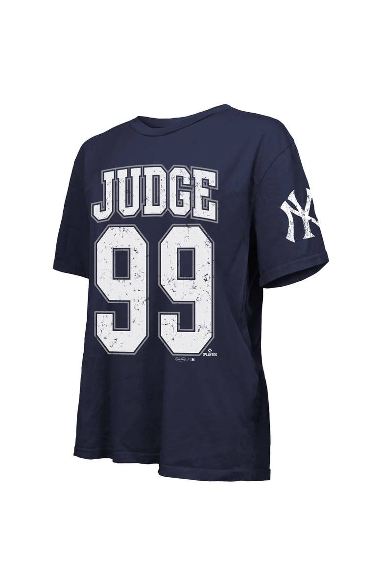 Majestic Threads Women's Majestic Threads Aaron Judge Navy New York Yankees Oversized Name & Number T-Shirt, Alternate, color, Navy