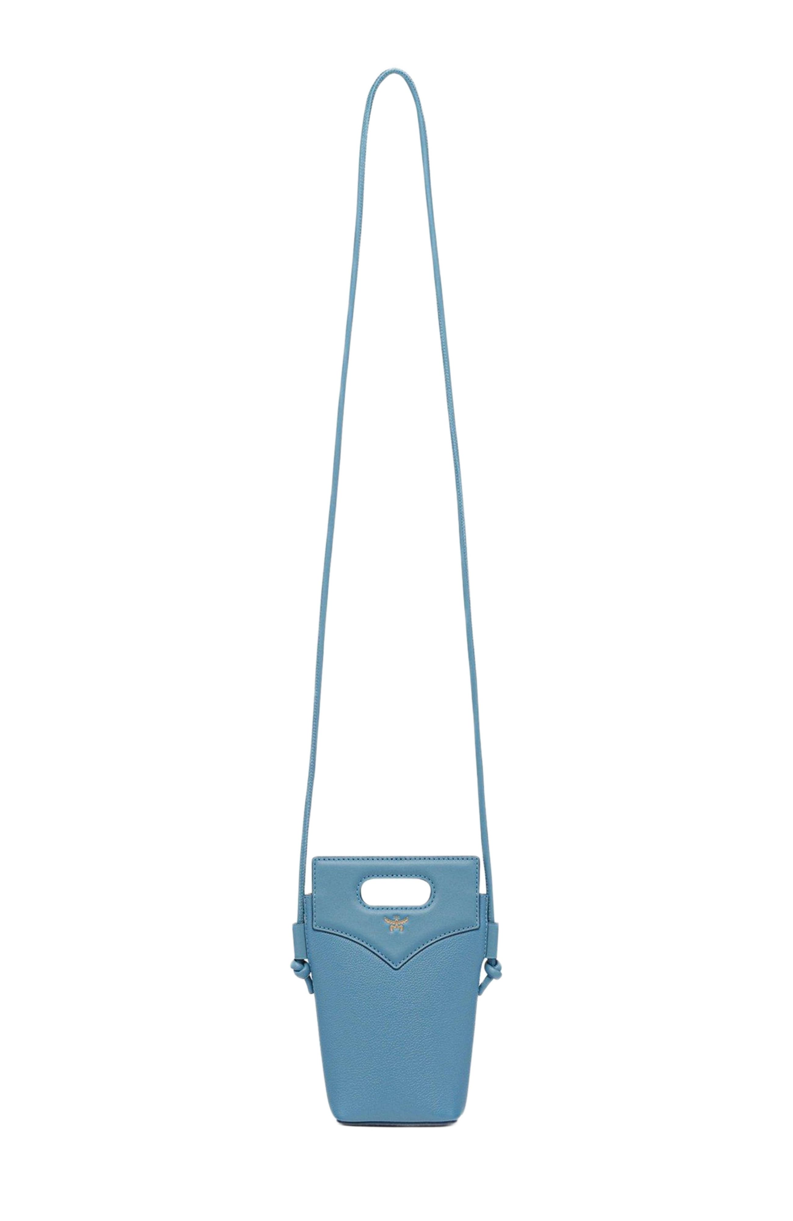 MCM Diamond Crossbody Pouch in Embossed Leather and Calfskin, Alternate, color, 