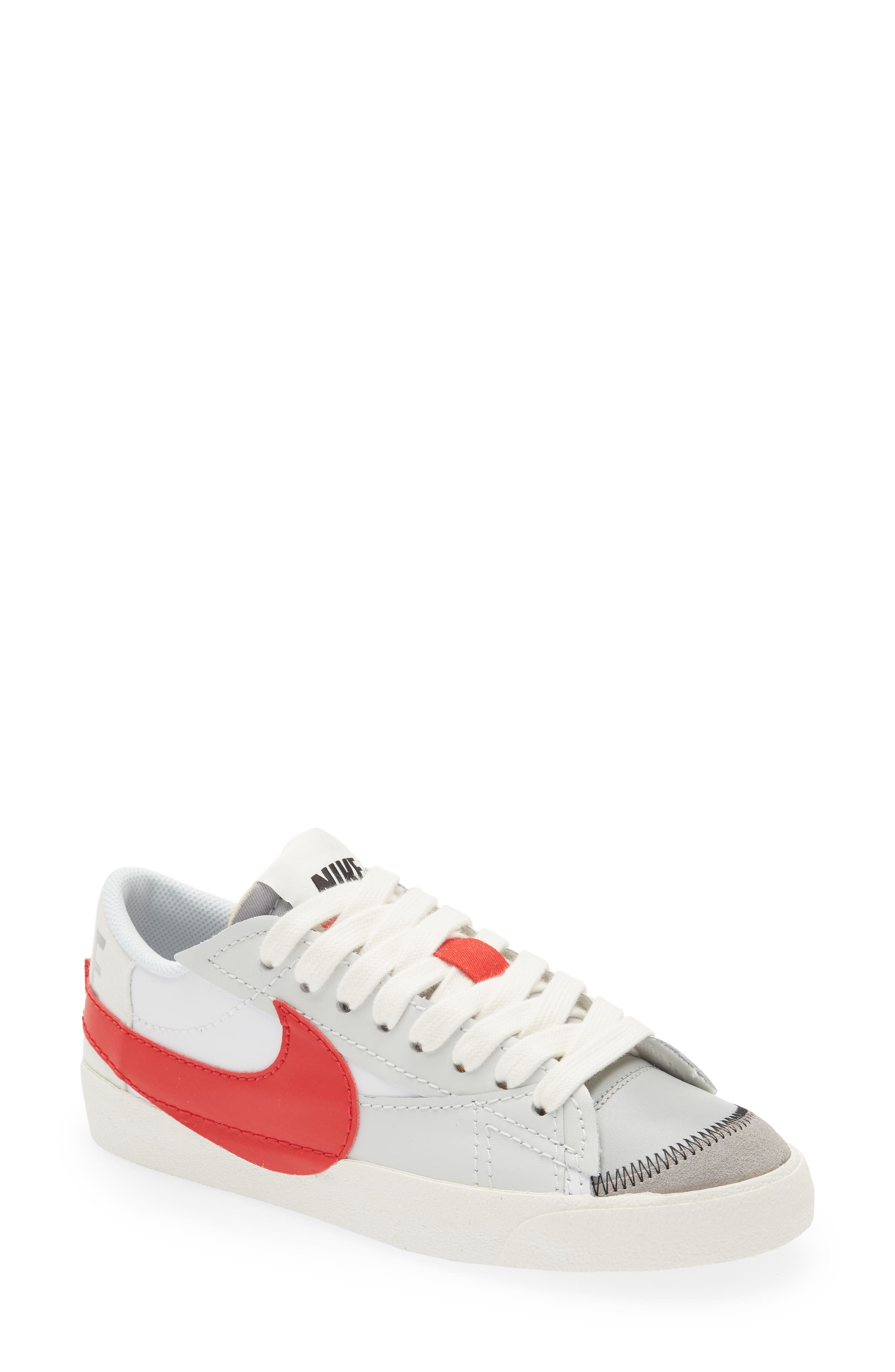 Blazer Low '77 Jumbo Sneaker, Main, color, WHITE/ UNIVERSITY RED/ DUST