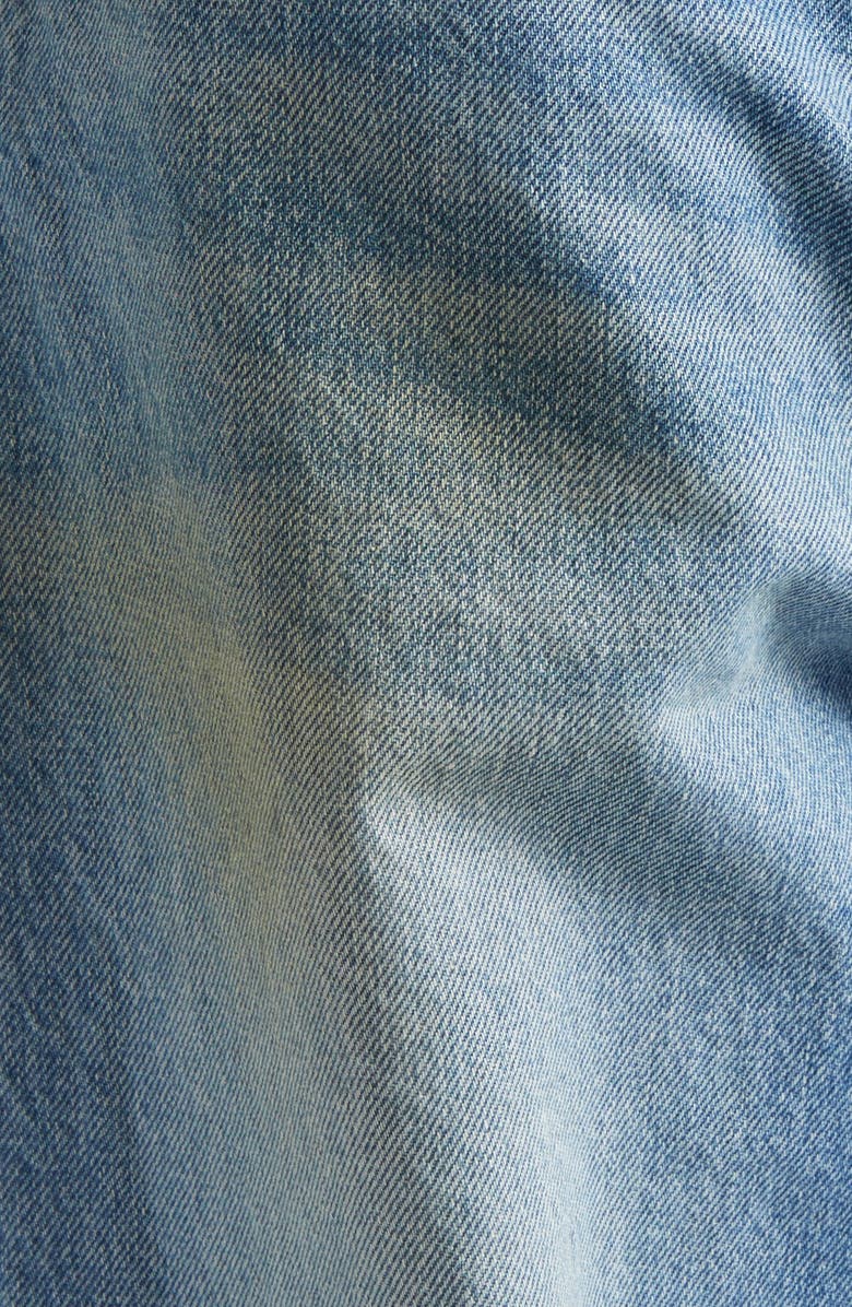 Area Crystal Knot Straight Leg Jeans, Alternate, color, Medium Blue