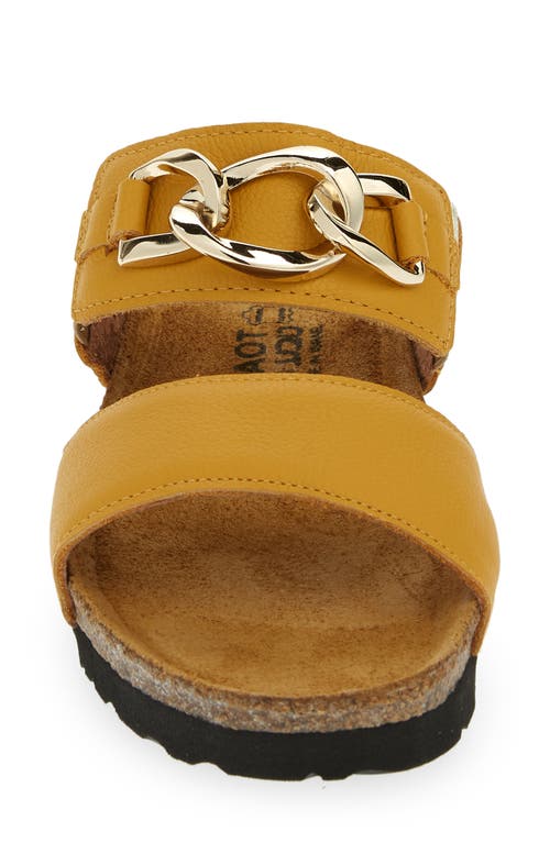 Naot Victoria Wedge Slide Sandal In Marigold Leather