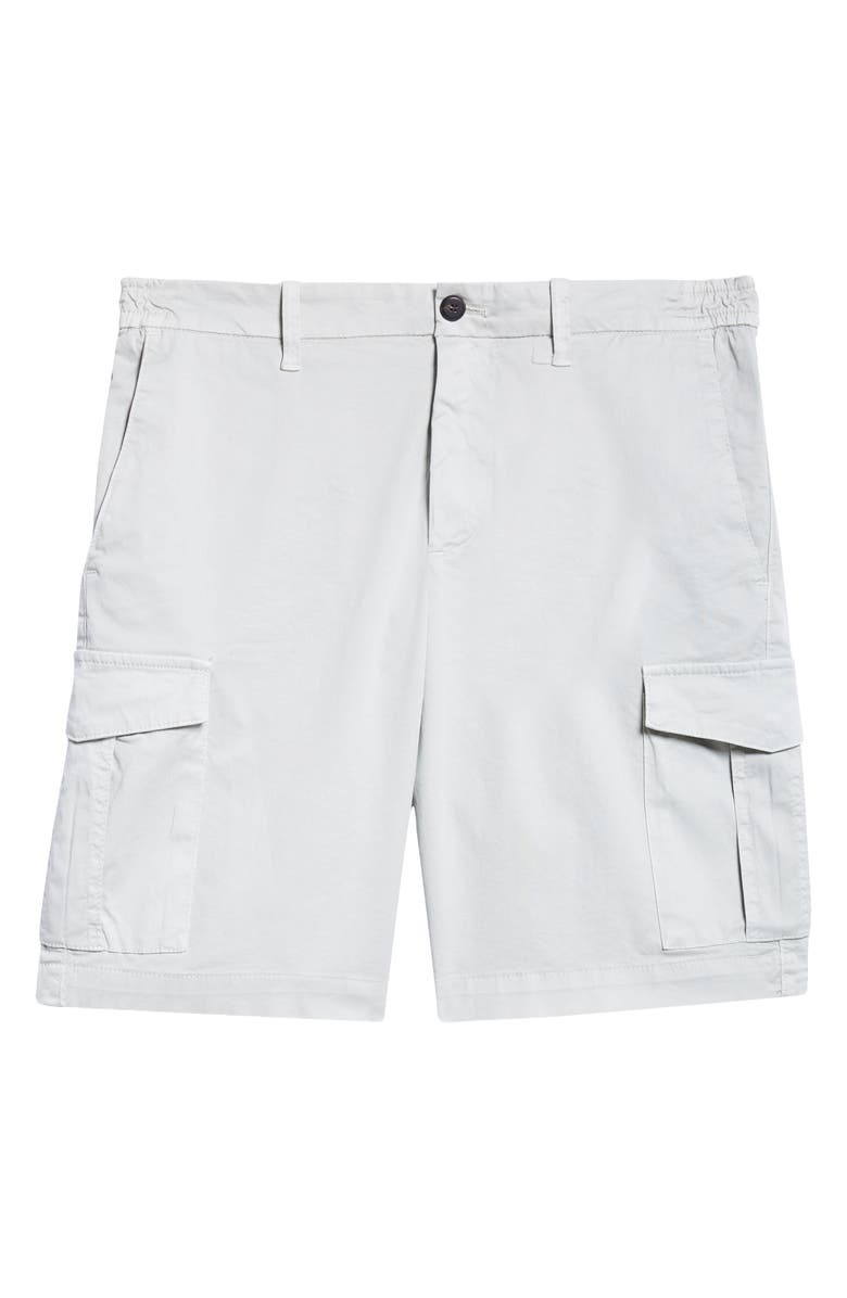 Eleventy Stretch Cotton Cargo Bermuda Shorts, Alternate, color, Light Green