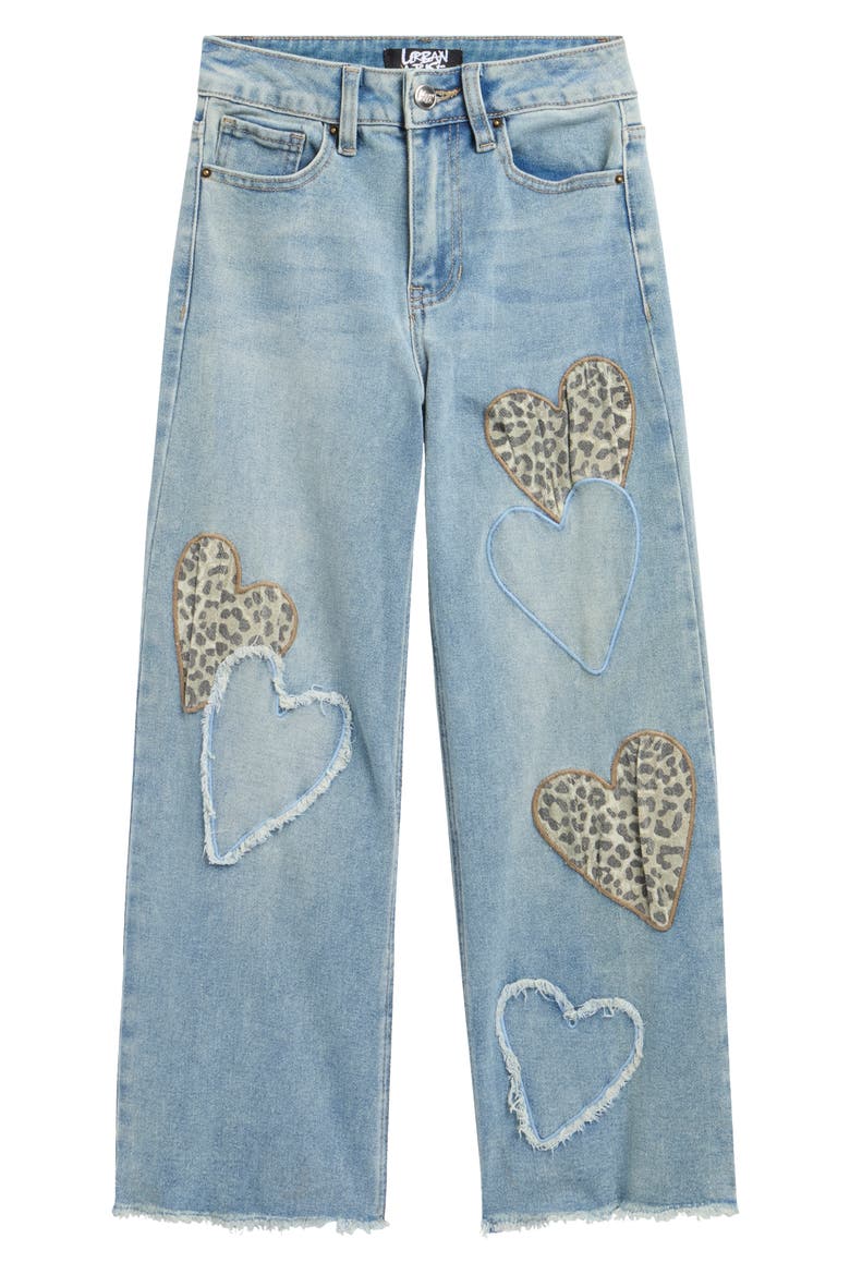 Kids' Patchwork Loose Wide Leg Jeans, Main, color, 08T - TINTED MEDIUM