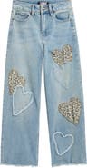 URBAN RISE Kids' Patchwork Loose Wide Leg Jeans