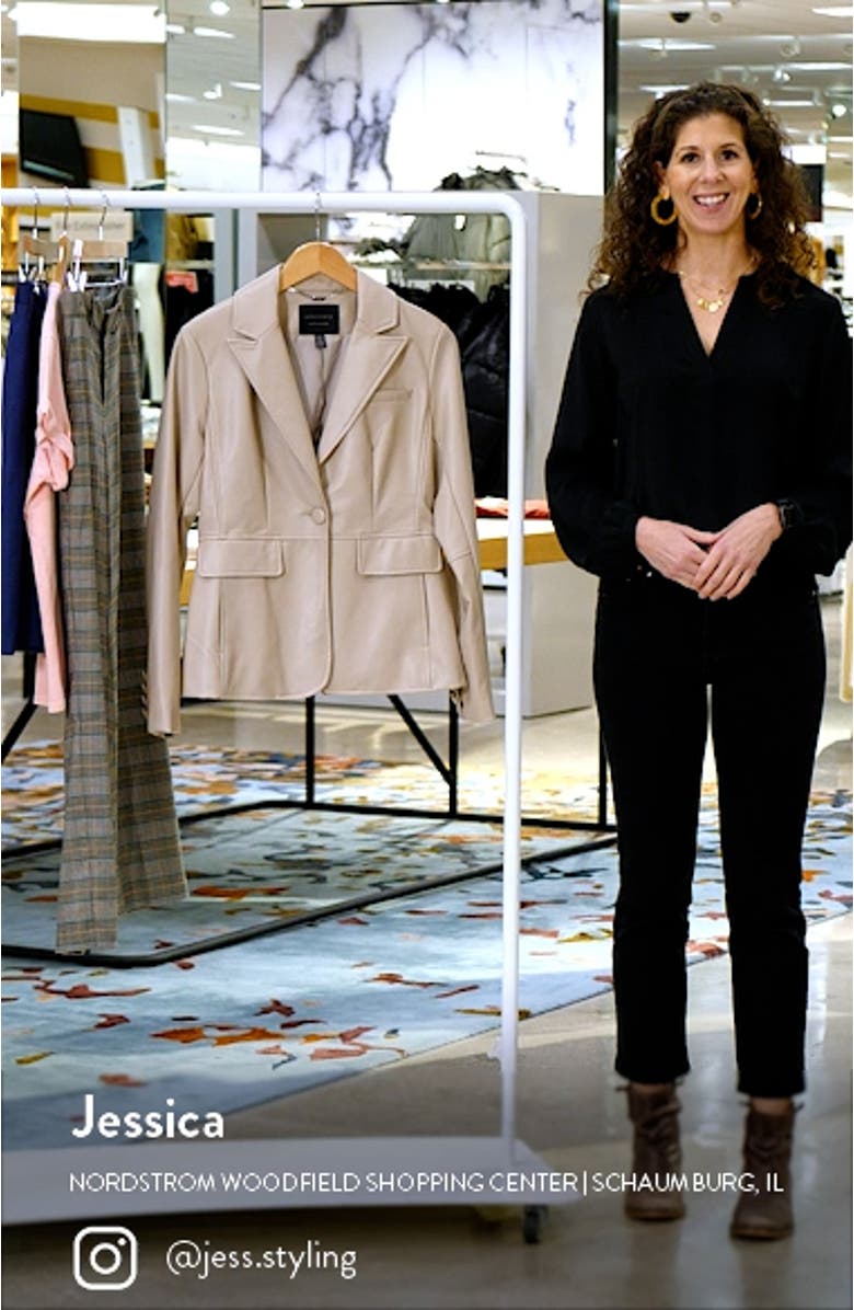 Faux Leather Blazer, sales video thumbnail