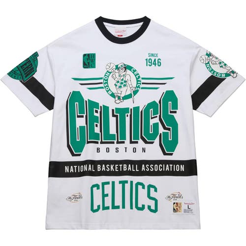 Mitchell & Ness Unisex White Boston Celtics Hardwood Classics Vintage Team Origins Premium T-shirt