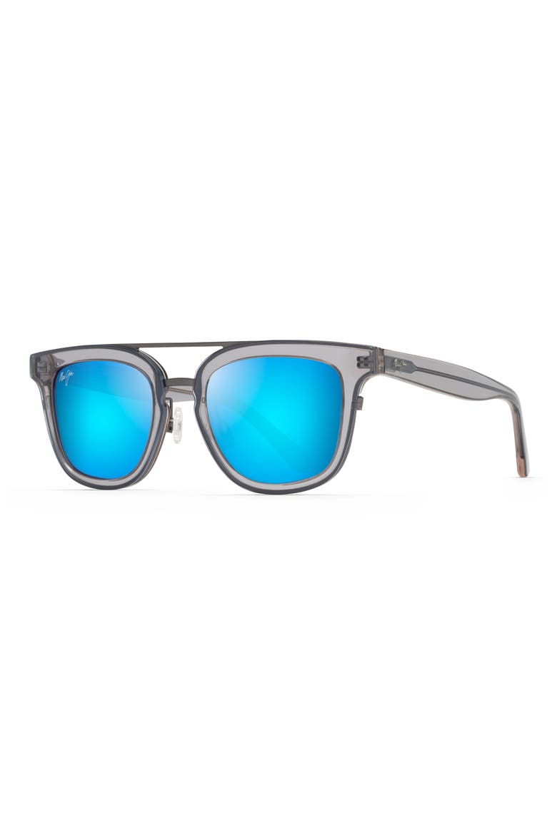Relaxation Mode 49mm Polarized Square Sunglasses, Alternate, color, DOVE GREY/ BLUE HAWAII