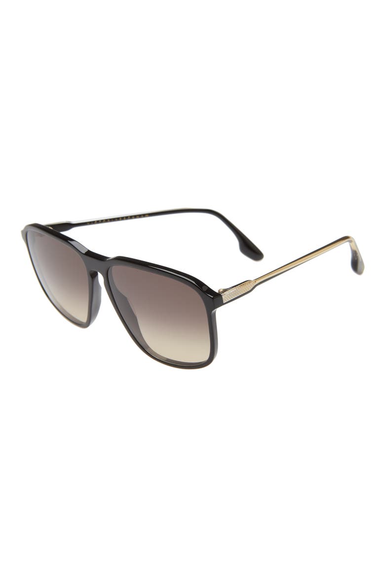 Guilloche 60mm Gradient Sunglasses, Alternate, color, BLACK/ GOLD