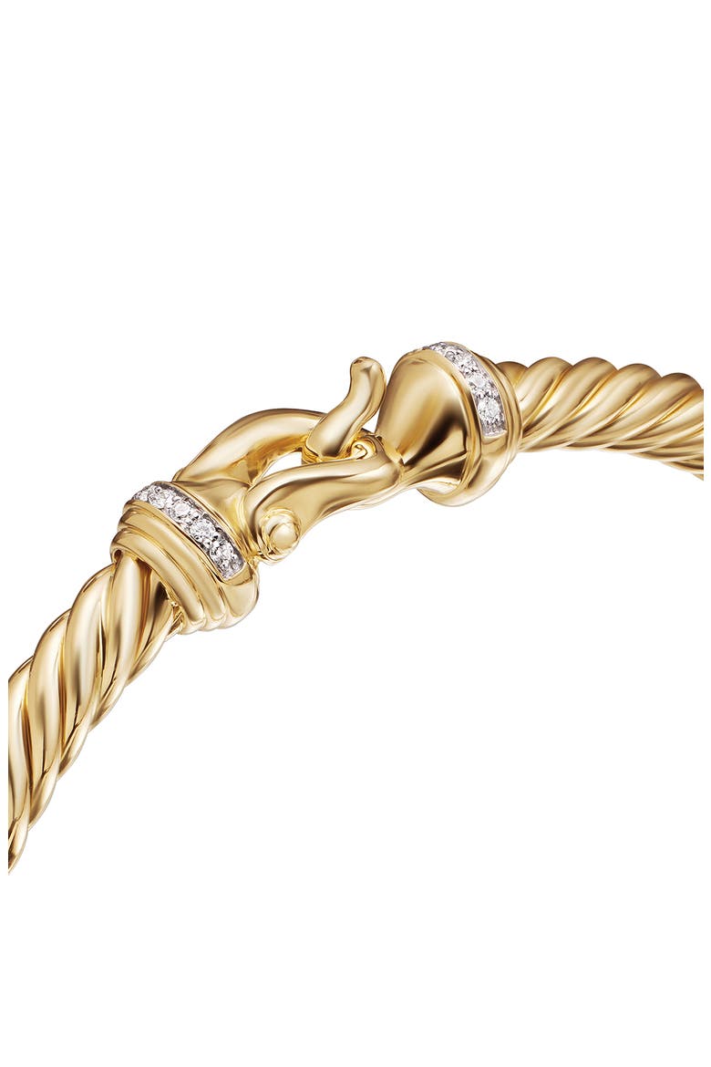 Cable Buckle Bracelet with Diamonds, Alternate, color, GOLD/ DIAMOND