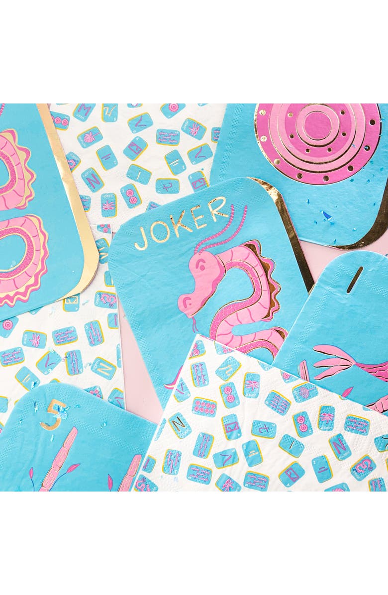 Jollity & Co. Mahjong Tile Guest Napkins, Alternate, color, Assorted Pre-Pack