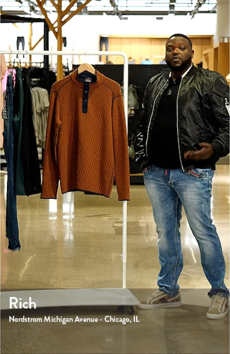 Men's Reversible Quilted Quarter Snap Pullover, sales video thumbnail