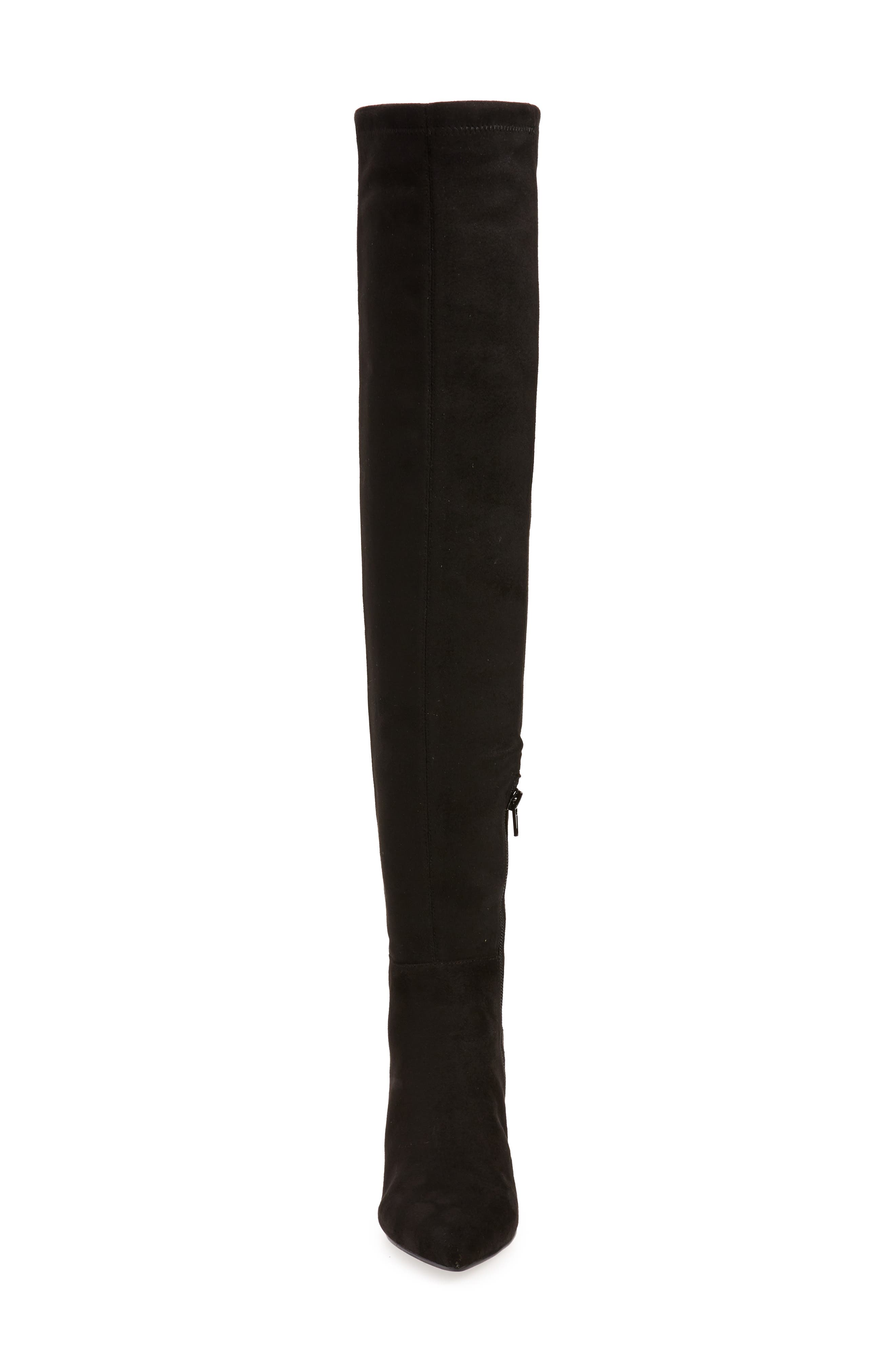 Nifty Pointed Toe Over the Knee Boot, Alternate, color, BLACK