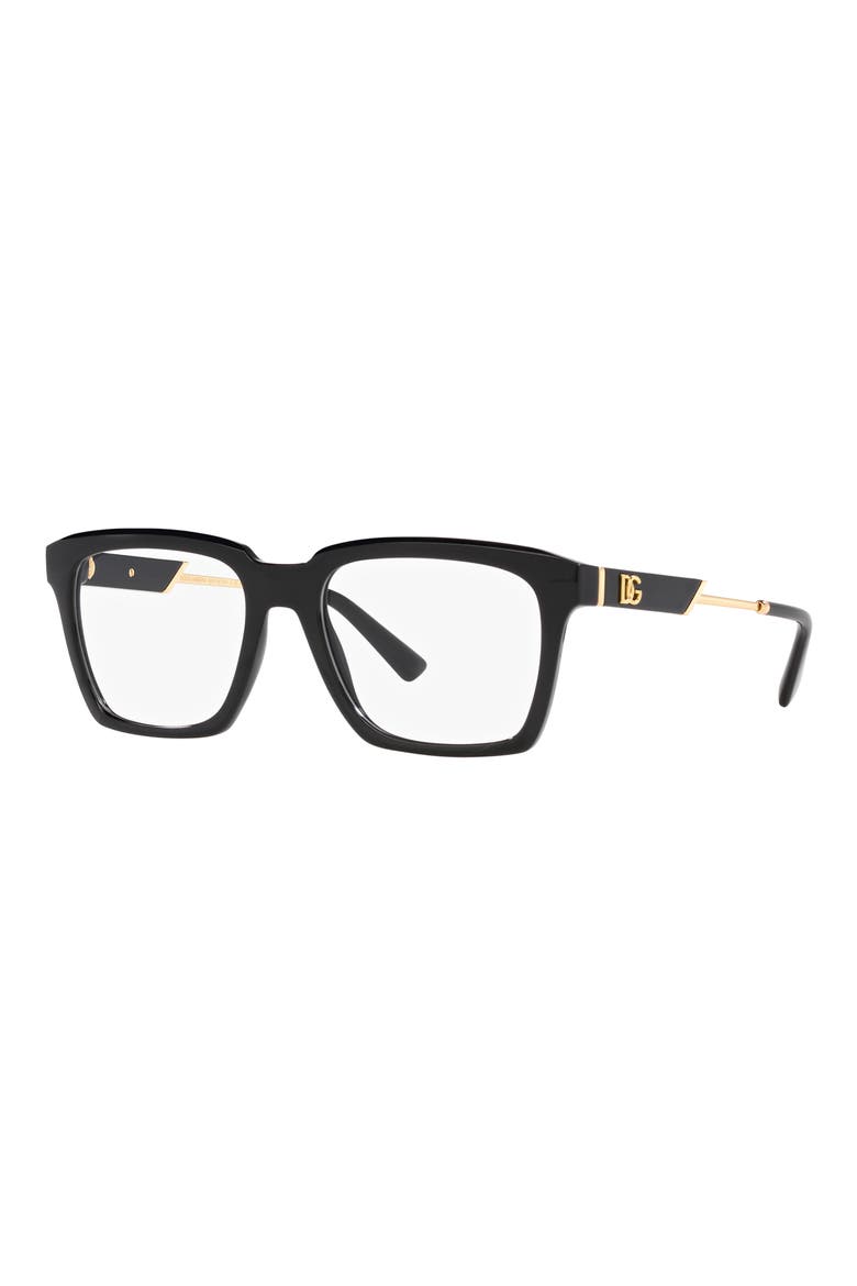 54mm Square Optical Glasses, Alternate, color, BLACK