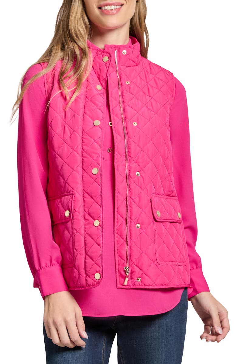 Jones New York Quilted Vest, Main, color, 
