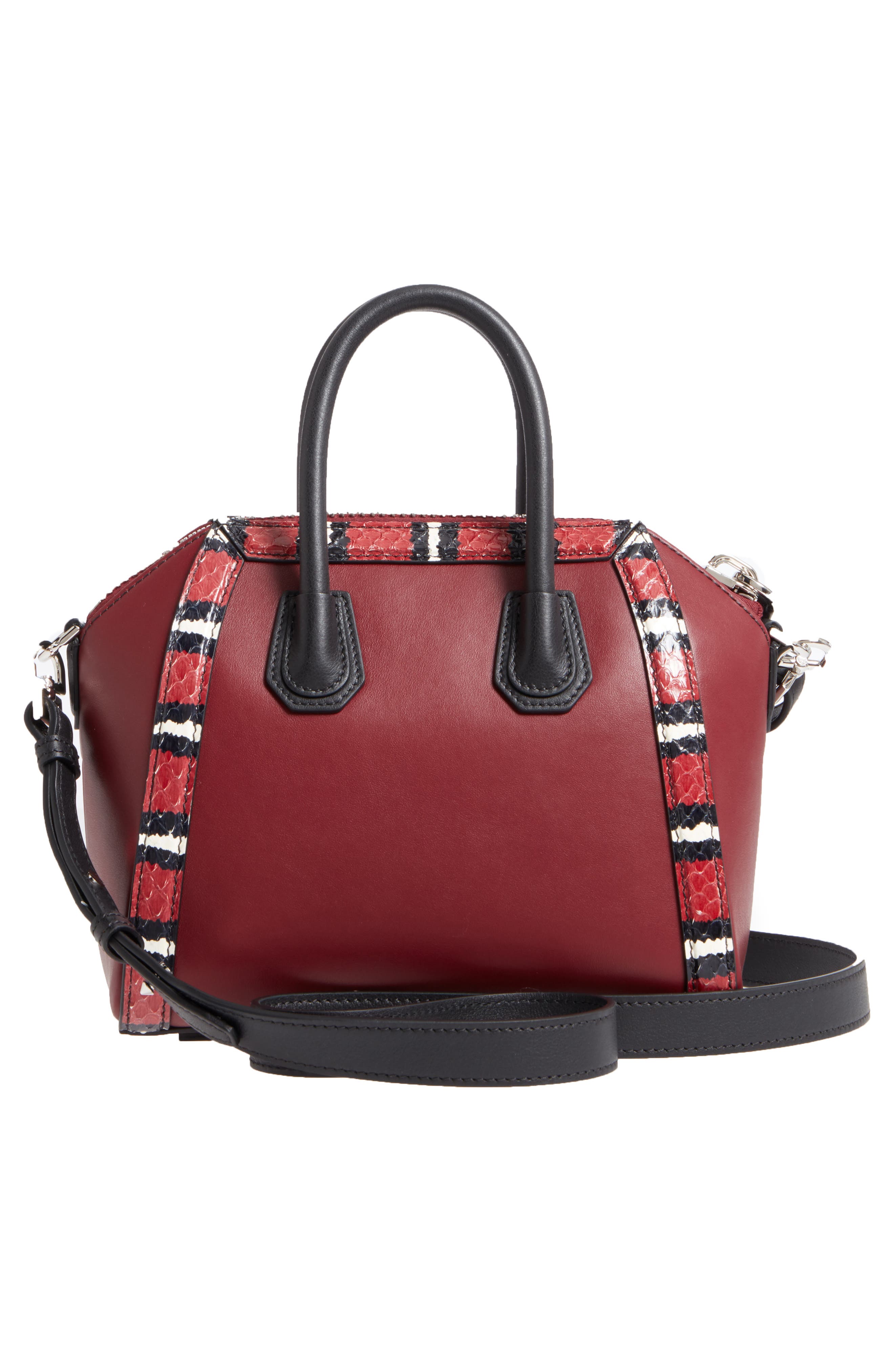 Givenchy Antigona Genuine Snakeskin & Calfskin Leather Satchel, Alternate, color, 