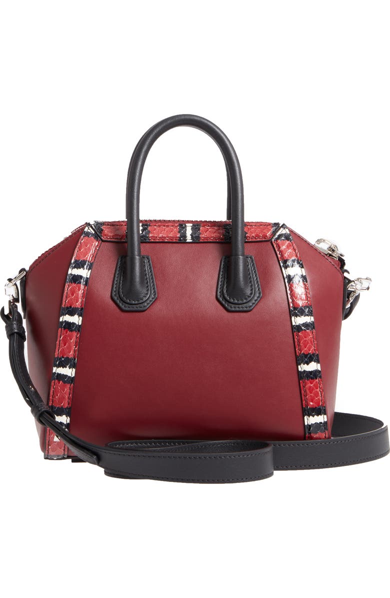 Givenchy Antigona Genuine Snakeskin & Calfskin Leather Satchel, Alternate, color,