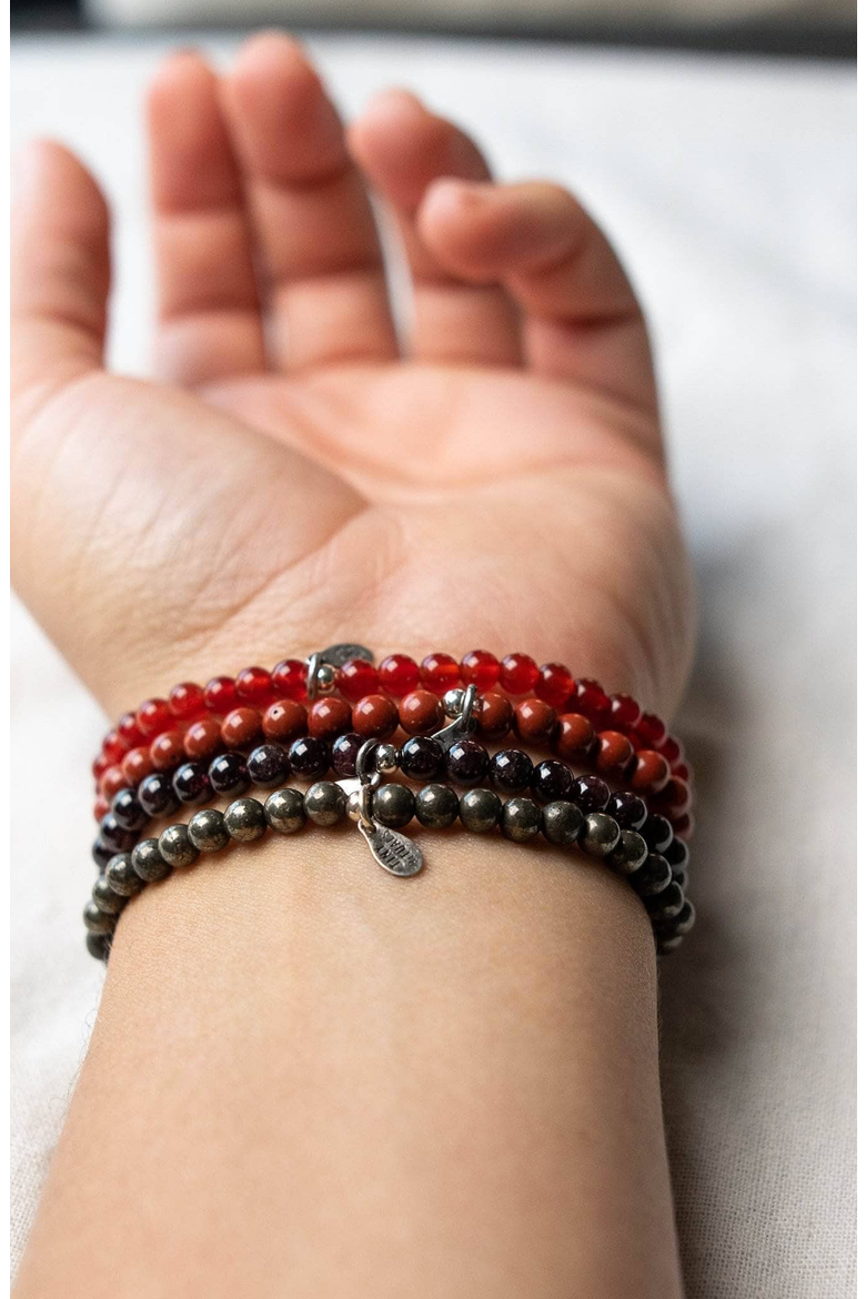Aries Bracelet Set, Alternate, color, Black / Red