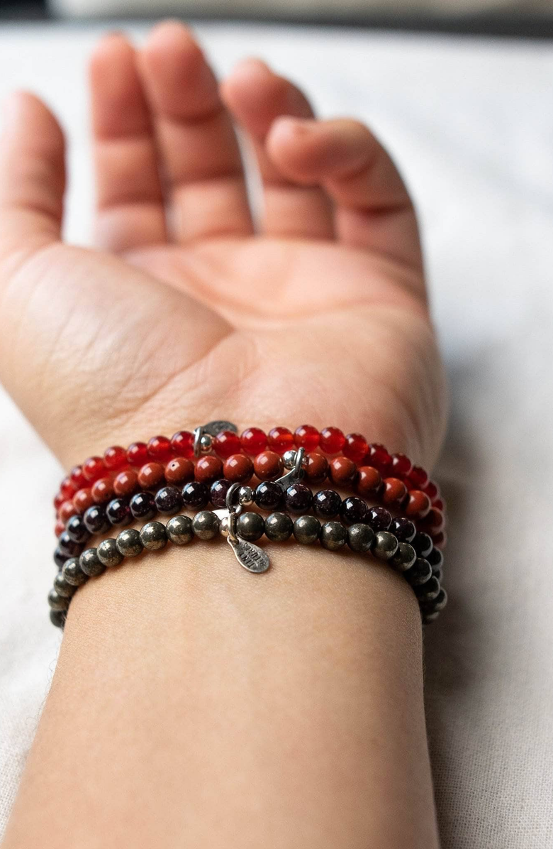 Tiny Rituals Aries Bracelet Set, Alternate, color, Black / Red