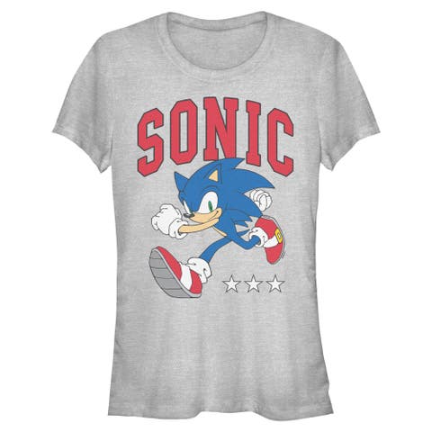 Juniors Sonic the Hedgehog Three Stars Running T Shirt