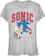 Sonic the Hedgehog Junior's Three Stars Running Short Sleeve Graphic T-Shirt