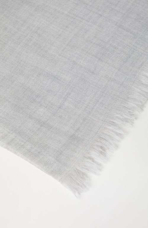 Brunello Cucinelli Cashmere And Silk Scarf In Light Grey