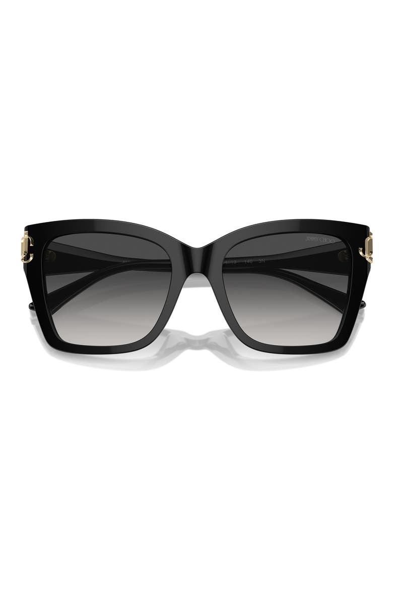 54mm Square Sunglasses, Alternate, color, BLACK / GRADIENT GREY