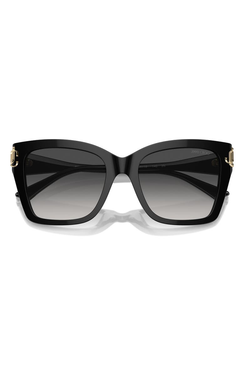 Jimmy Choo 54mm Square Sunglasses, Alternate, color, Black / Gradient Grey