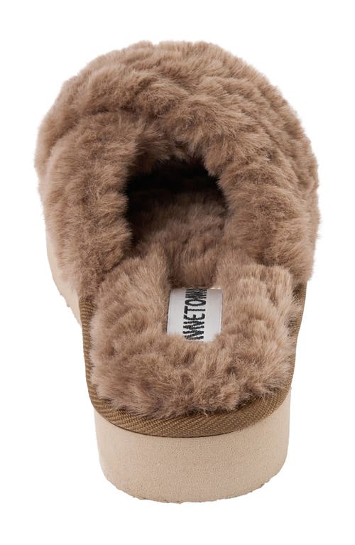 Minnetonka Teddy 3 Faux Fur Slipper In Animal Print
