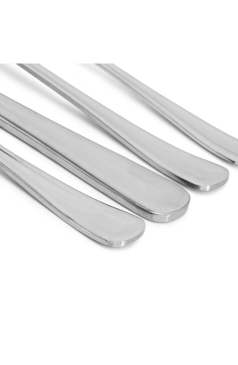 OSTER Macmillan 20 Piece Stainless Steel Flatware Set with Steak Knives, Alternate, color, Metallic Silver