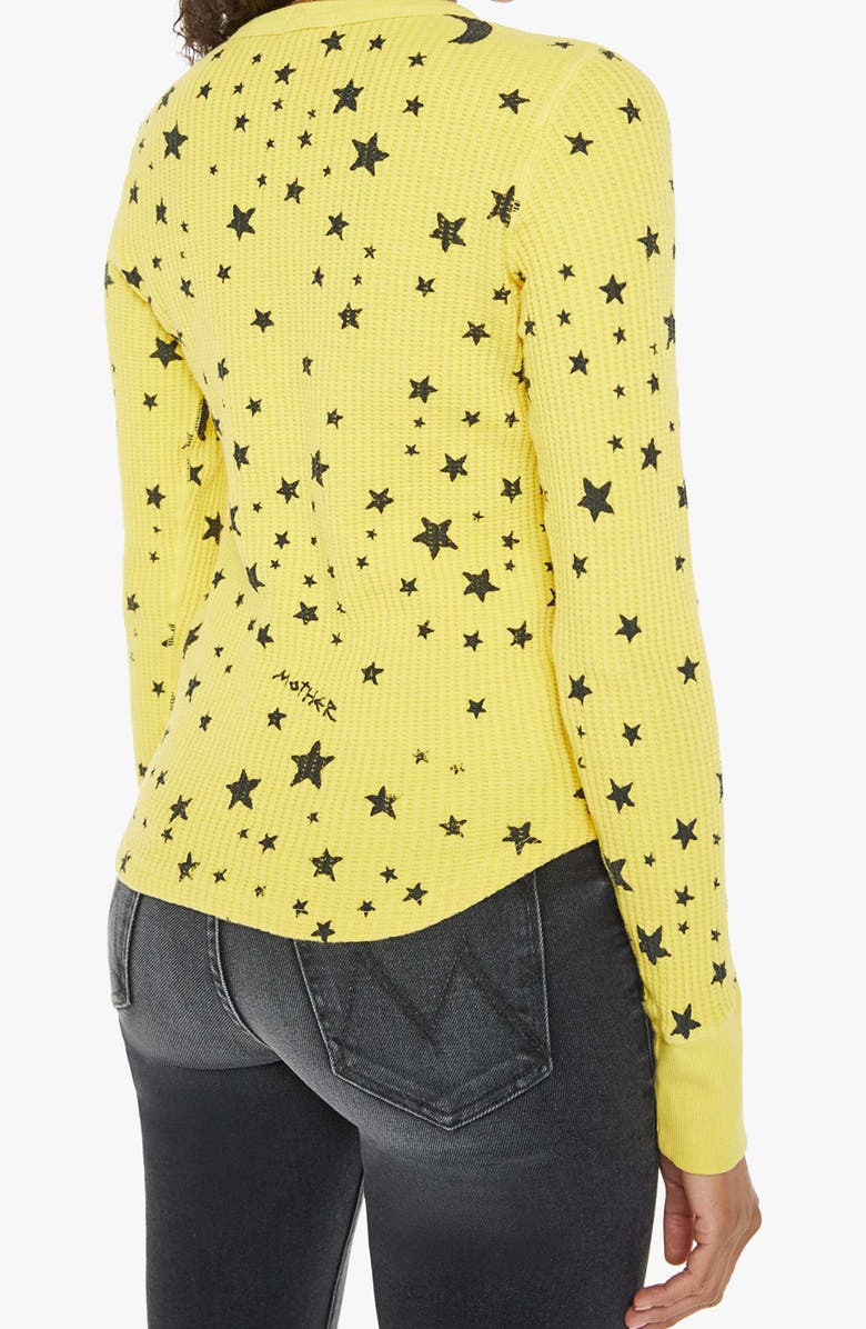 MOTHER Star Waffle Stitch Stretch Cotton Top, Alternate, color, Star Power