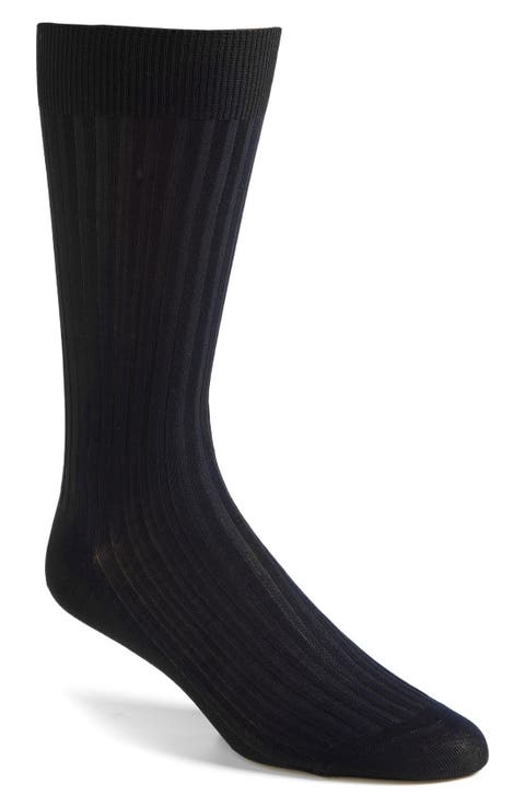 Cotton Blend Mid Calf Dress Socks
