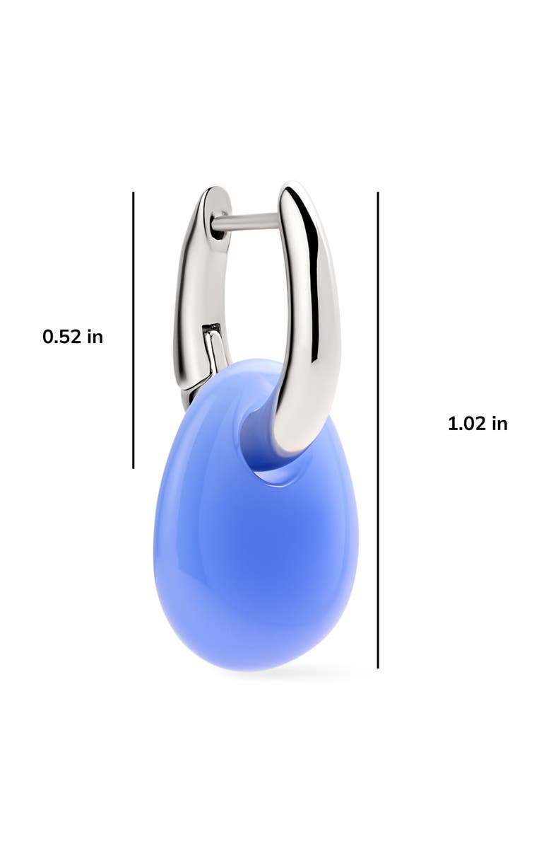 Ana Luisa Kayla Clear Drop Hoop Earrings, Alternate, color, Silver / Blue