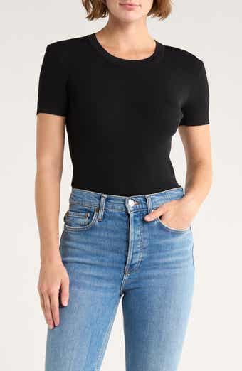 TRUTH Crewneck Short Sleeve Rib Sweater