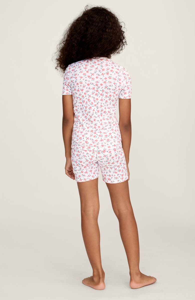 Petite Plume Pink Floral Pointelle Short Set, Alternate, color, Pink