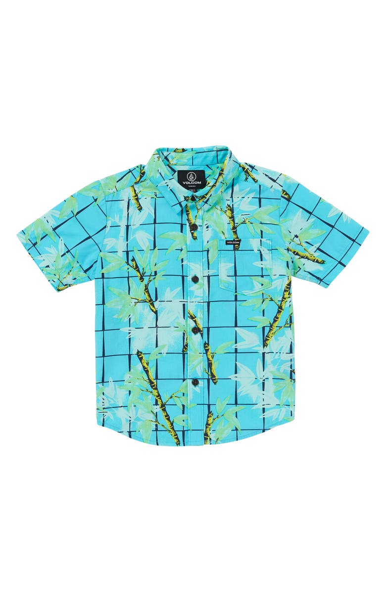 Volcom Kids' Bamboozled Short Sleeve Button-Up Shirt, Main, color, 