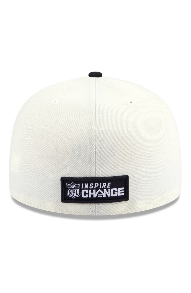 New Era Men's New Era Cream/Black Los Angeles Rams 2022 Inspire Change  59FIFTY Fitted Hat, Alternate, color, 