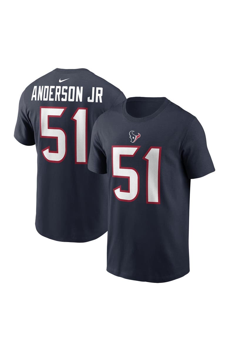 Nike Men's Nike Will Anderson Jr. Navy Houston Texans 2023 NFL Draft First Round Pick Player Name & Number T-Shirt, Main, color, Navy