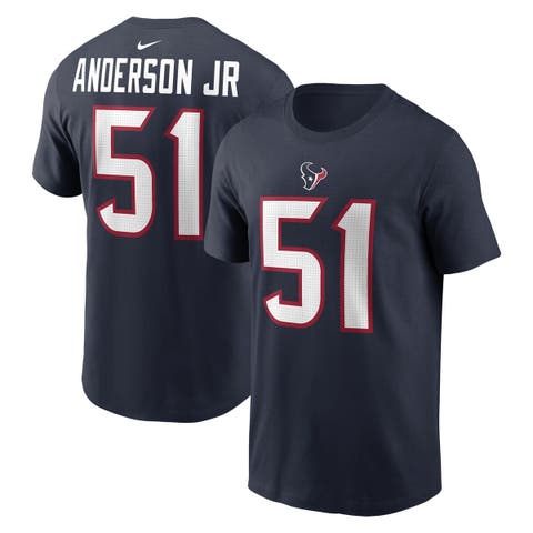 Men's Nike Will Anderson Jr. Navy Houston Texans 2023 NFL Draft First Round Pick Player Name & Number T-Shirt