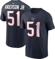 Nike Men's Nike Will Anderson Jr. Navy Houston Texans 2023 NFL Draft First Round Pick Player Name & Number T-Shirt