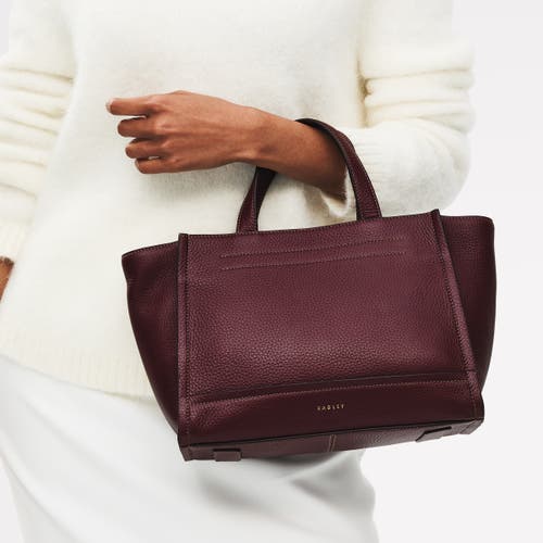 Radley Oak Street Medium Ziptop Satchel Bag In Burgundy