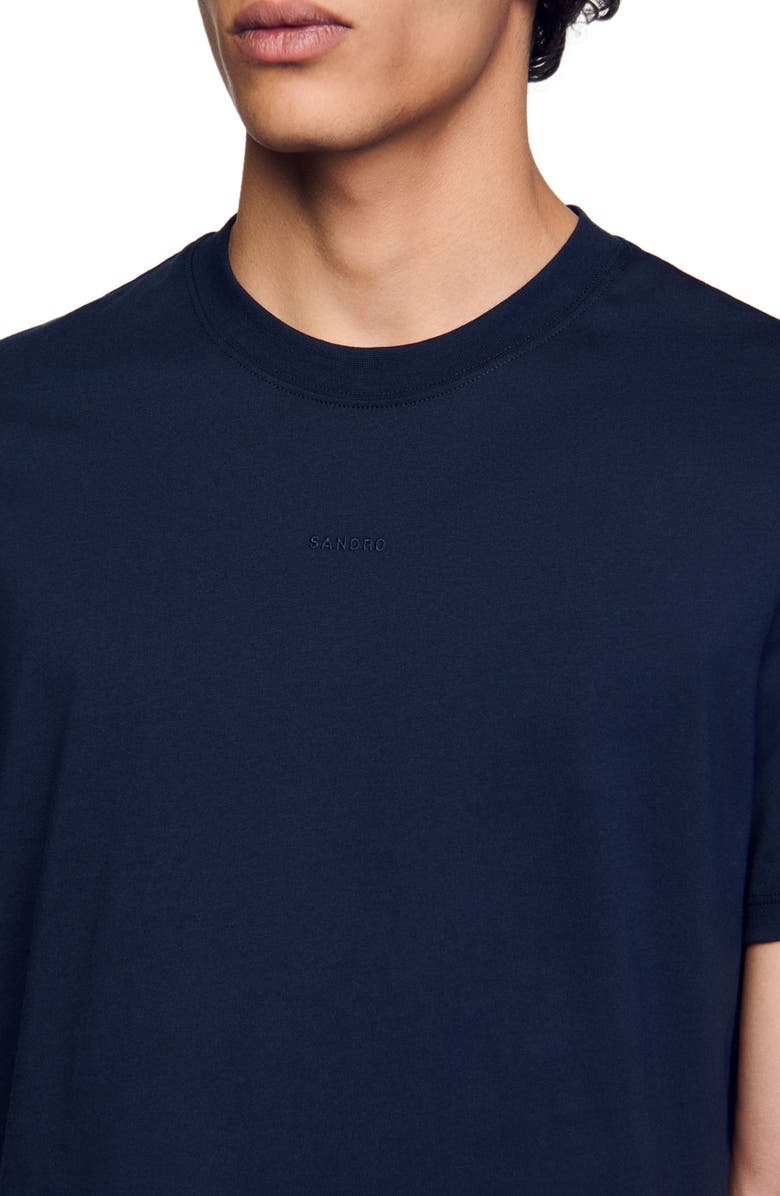 SANDRO Short-sleeved T-shirt, Alternate, color, Navy Blue