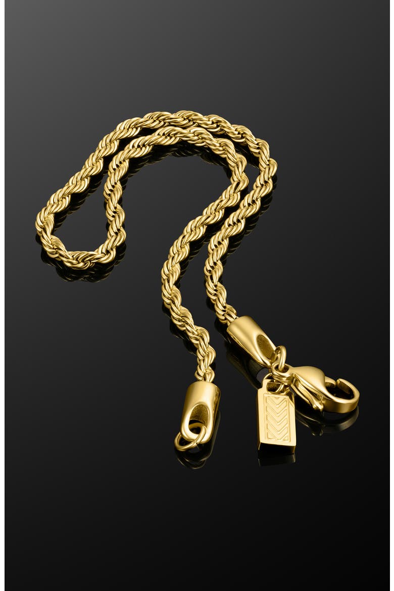 Men's Rope Chain Bracelet, Alternate, color, GOLD