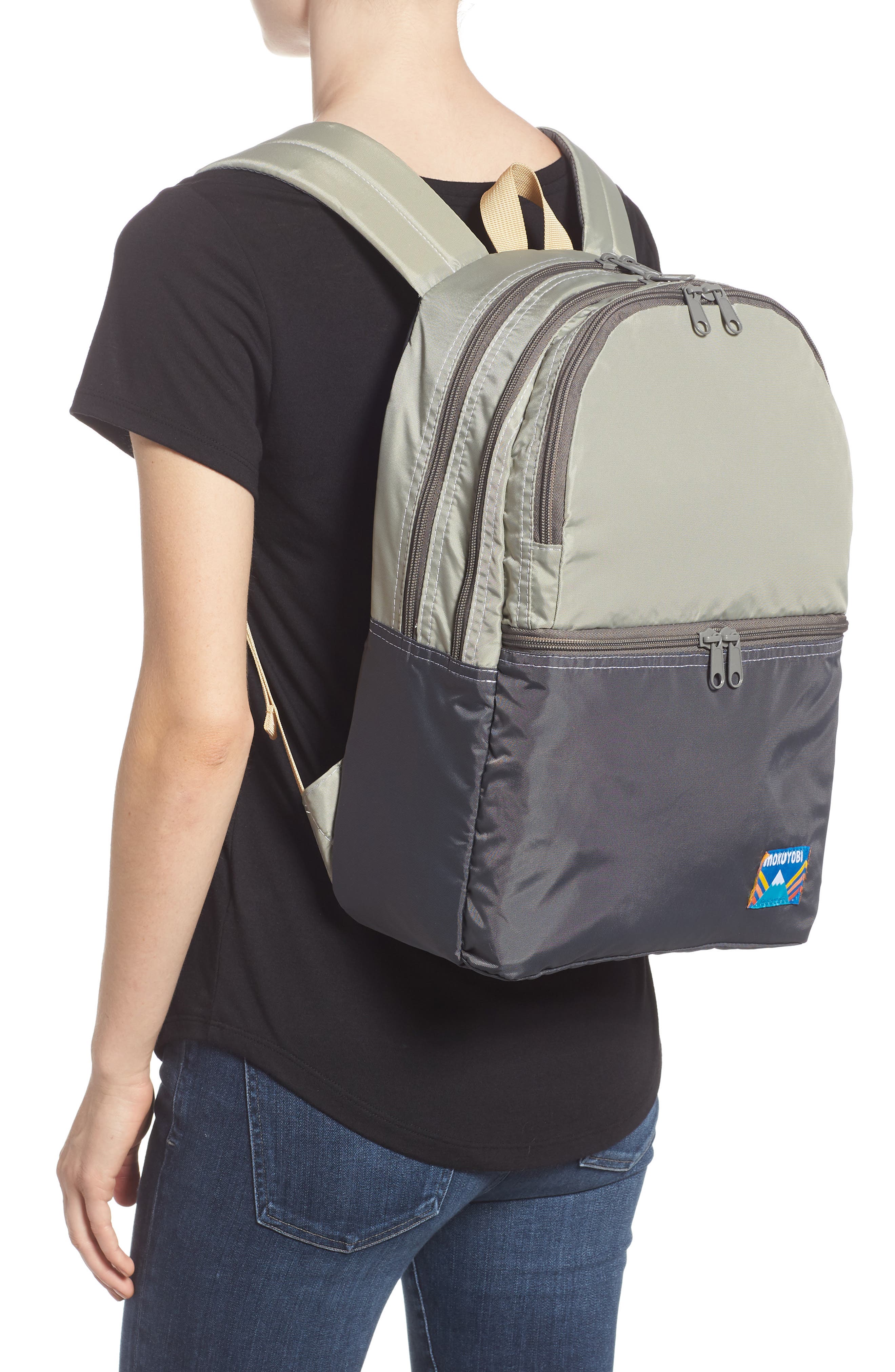 Nilson Nylon Backpack, Alternate, color, SILVER/ CHARCOAL
