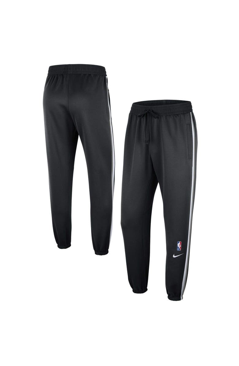Nike Men's Nike Black Brooklyn Nets 75th Anniversary Showtime On Court Performance Pants, Main, color, 