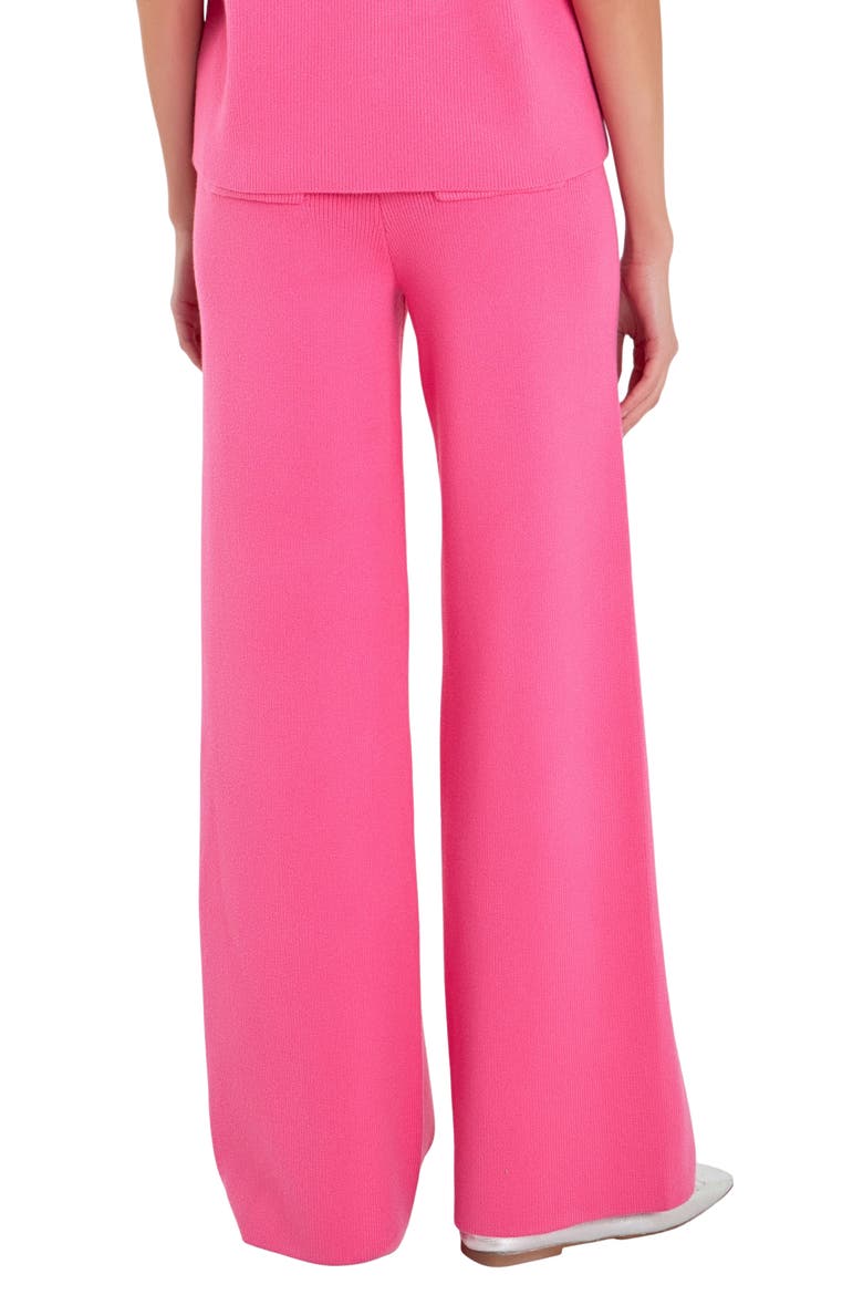Flare Leg Sweater Pants, Alternate, color, PINK