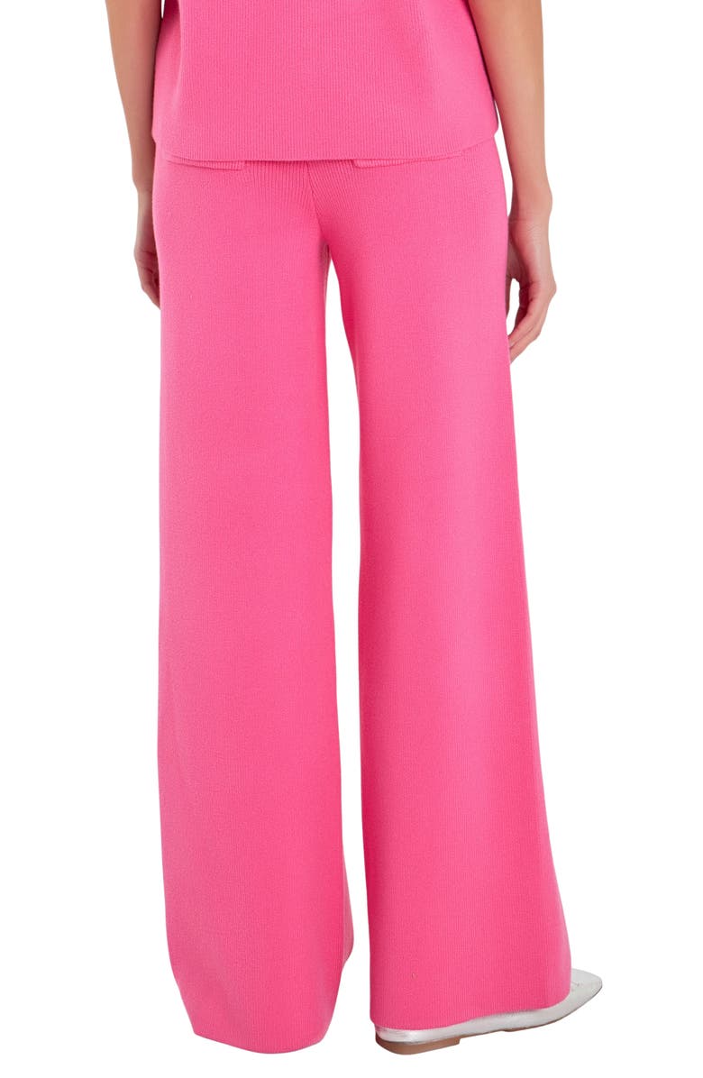 English Factory Flare Leg Sweater Pants, Alternate, color, Pink