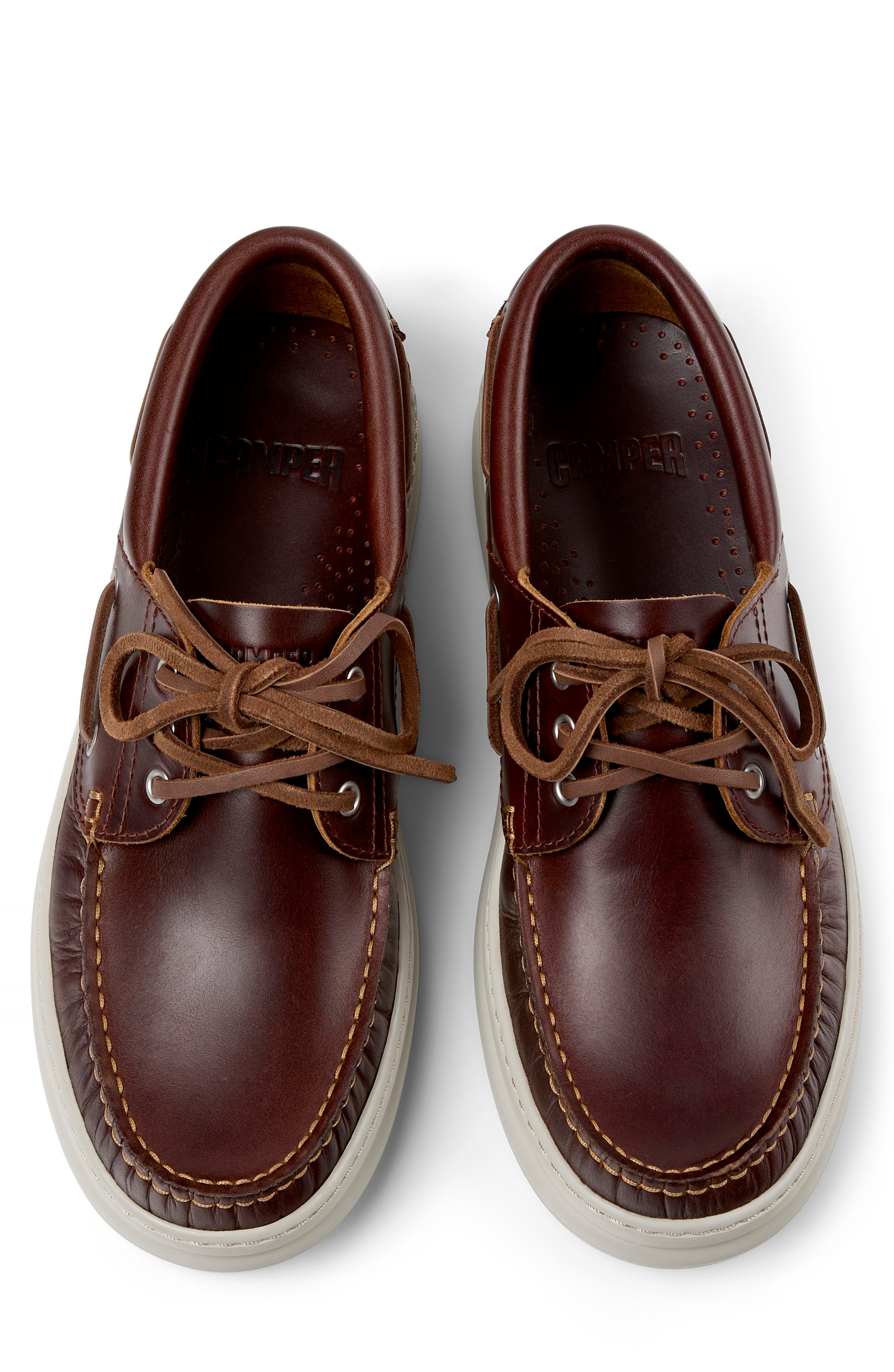 Runner Four Boat Shoe, Alternate, color, MEDIUM BROWN