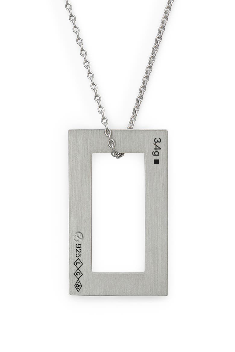 Men's 3.4G Polished & Brushed Sterling Silver Pendant Necklace, Alternate, color, SILVER